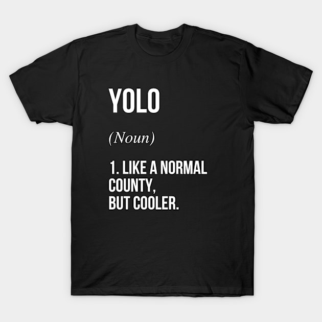 Yolo County California Defined T-Shirt by Buster Piper